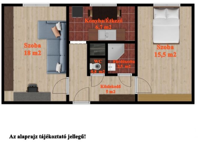 Igényes 2 szobás panel lakás a belváros közelében
